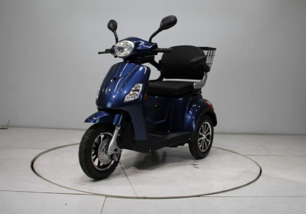 THE SHOPPER 3 Wheel Electric Scooter Blue - Image 4