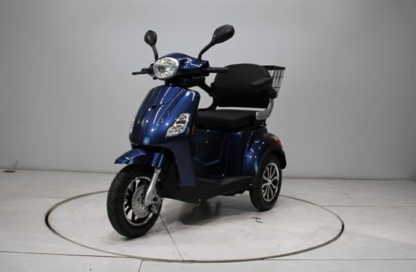 THE SHOPPER 3 Wheel Electric Scooter Blue - Image 5