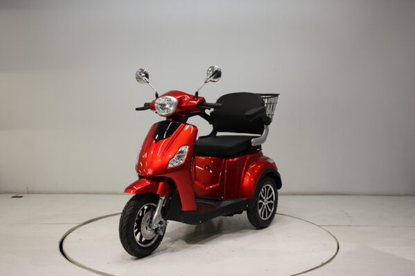 THE SHOPPER 3 Wheel Electric Scooter Red - Image 3